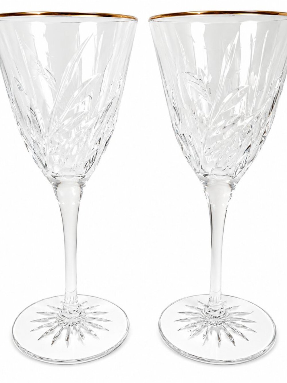 Cristal D'Arques Durand Gold Rim Crystal Glasses